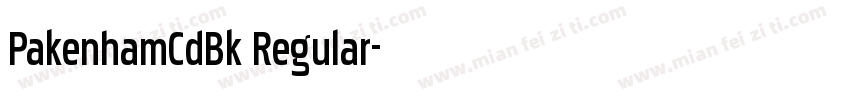 PakenhamCdBk Regular字体转换